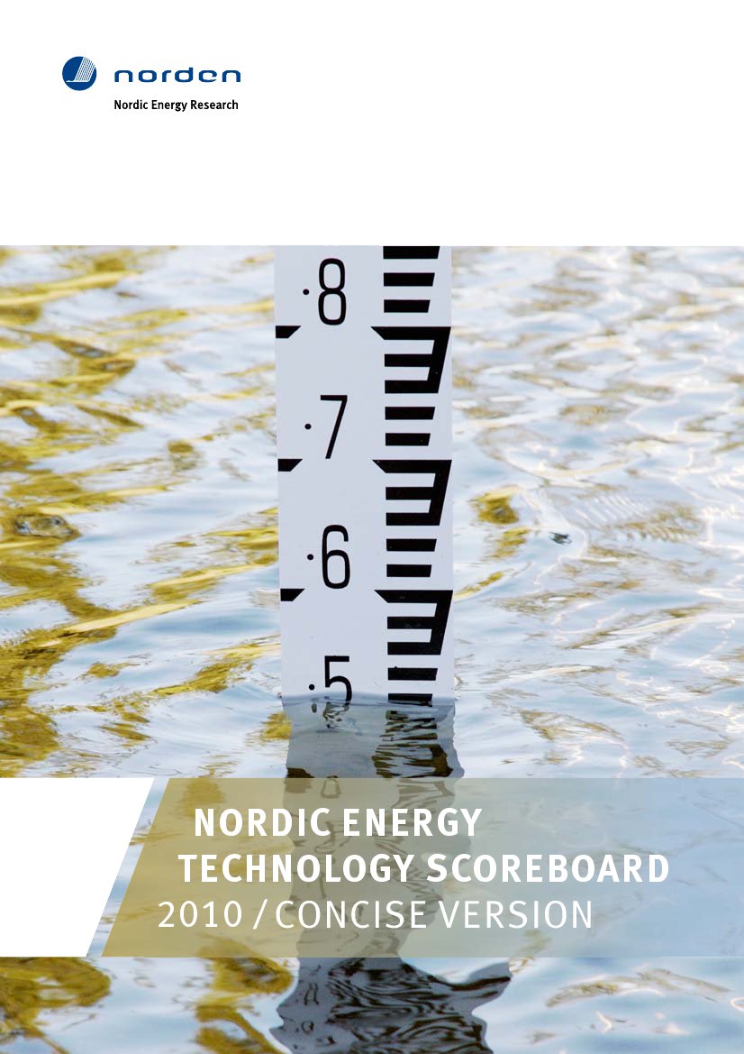 Nordic Energy Technology Scoreboard (Consise version) Nordic Energy