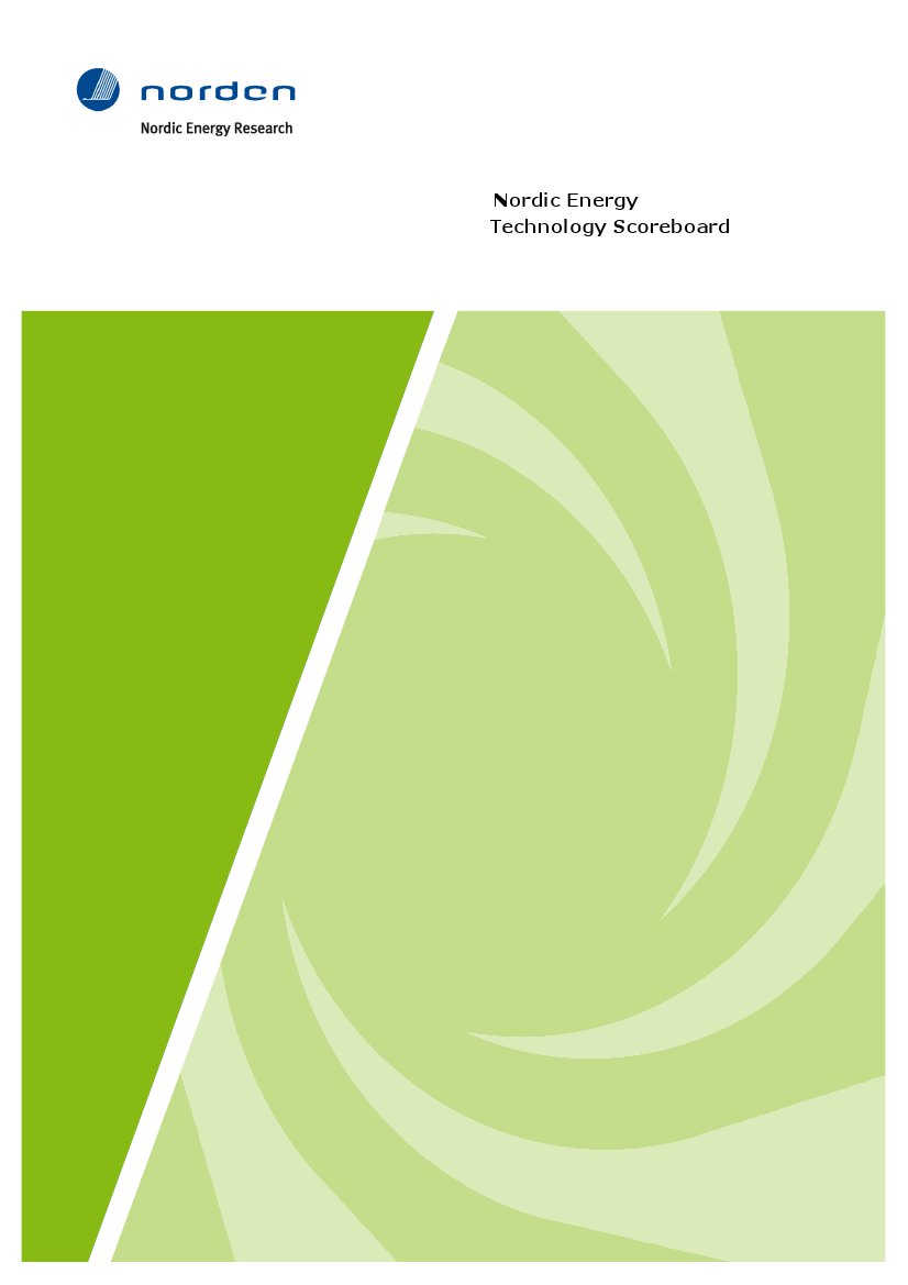 Nordic Energy Technology Scoreboard Nordic Energy Research