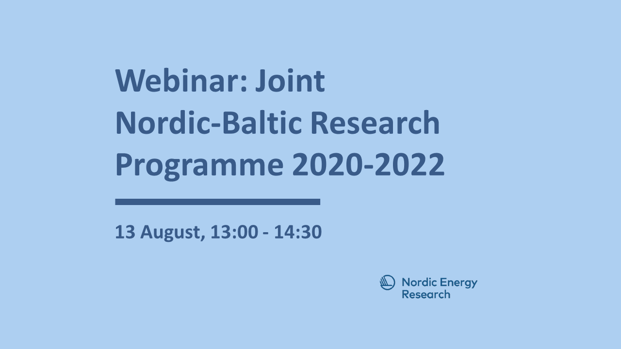 Norrdic-Baltic Research Programme webinar banner